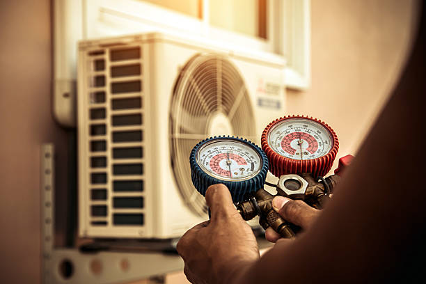 Professional Hvac technician working in Linwood, PA